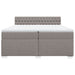 Pat box spring cu saltea, gri taupe, 200x200 cm, textil - WALTI WALTI
