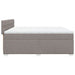 Pat box spring cu saltea, gri taupe, 200x200 cm, textil - WALTI WALTI