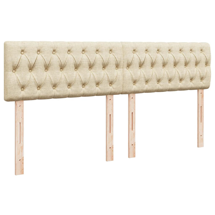Pat box spring cu saltea, crem, 200x200 cm, textil - WALTI WALTI