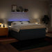 Pat box spring cu saltea, albastru, 200x200 cm, textil - WALTI WALTI
