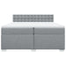 Pat box spring cu saltea, gri deschis, 200x200 cm, textil - WALTI WALTI