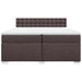 Pat box spring cu saltea, maro închis, 200x200 cm, textil - WALTI WALTI