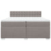 Pat box spring cu saltea, gri taupe, 200x200 cm, textil - WALTI WALTI
