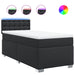 Pat continental cu saltea, negru, 80x200 cm, piele ecologică - WALTI WALTI
