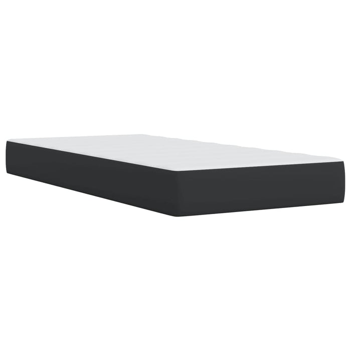 Pat continental cu saltea, negru, 80x200 cm, piele ecologică - WALTI WALTI