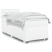 Pat box spring cu saltea, alb, 80x200 cm, piele ecologică - WALTI WALTI