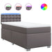 Pat box spring cu saltea, gri, 80x200 cm, piele ecologică - WALTI WALTI
