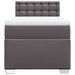 Pat box spring cu saltea, gri, 80x200 cm, piele ecologică - WALTI WALTI