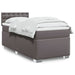 Pat box spring cu saltea, gri, 80x200 cm, piele ecologică - WALTI WALTI