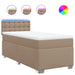 Pat box spring cu saltea, cappuccino, 80x200 cm piele ecologică - WALTI WALTI
