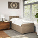 Pat box spring cu saltea, cappuccino, 80x200 cm piele ecologică - WALTI WALTI