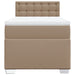 Pat box spring cu saltea, cappuccino, 80x200 cm piele ecologică - WALTI WALTI