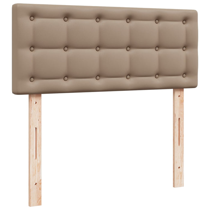 Pat box spring cu saltea, cappuccino, 80x200 cm piele ecologică - WALTI WALTI