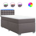 Pat box spring cu saltea, gri, 90x190 cm, piele ecologică - WALTI WALTI