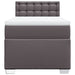 Pat box spring cu saltea, gri, 90x190 cm, piele ecologică - WALTI WALTI