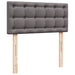 Pat box spring cu saltea, gri, 90x190 cm, piele ecologică - WALTI WALTI