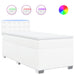 Pat box spring cu saltea, alb, 100x200 cm, piele ecologică - WALTI WALTI