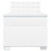 Pat box spring cu saltea, alb, 100x200 cm, piele ecologică - WALTI WALTI
