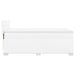 Pat box spring cu saltea, alb, 100x200 cm, piele ecologică - WALTI WALTI