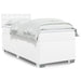 Pat box spring cu saltea, alb, 100x200 cm, piele ecologică - WALTI WALTI