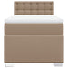 Pat box spring cu saltea, cappuccino, 100x200cm piele ecologică - WALTI WALTI