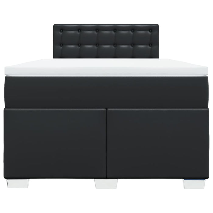 Pat box spring cu saltea, negru, 120x190 cm, piele ecologică - WALTI WALTI