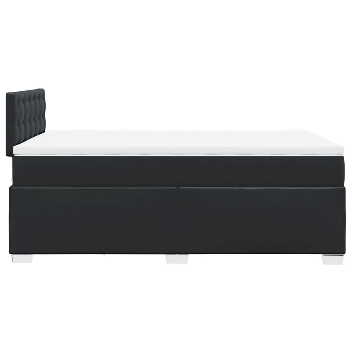 Pat box spring cu saltea, negru, 120x190 cm, piele ecologică - WALTI WALTI