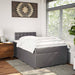 Pat box spring cu saltea, gri, 120x190 cm, piele ecologică - WALTI WALTI