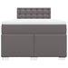 Pat box spring cu saltea, gri, 120x190 cm, piele ecologică - WALTI WALTI