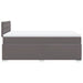 Pat box spring cu saltea, gri, 120x190 cm, piele ecologică - WALTI WALTI