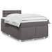 Pat box spring cu saltea, gri, 120x190 cm, piele ecologică - WALTI WALTI