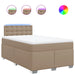 Pat box spring cu saltea, cappuccino, 120x190cm piele ecologică - WALTI WALTI