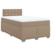 Pat box spring cu saltea, cappuccino, 120x190cm piele ecologică - WALTI WALTI