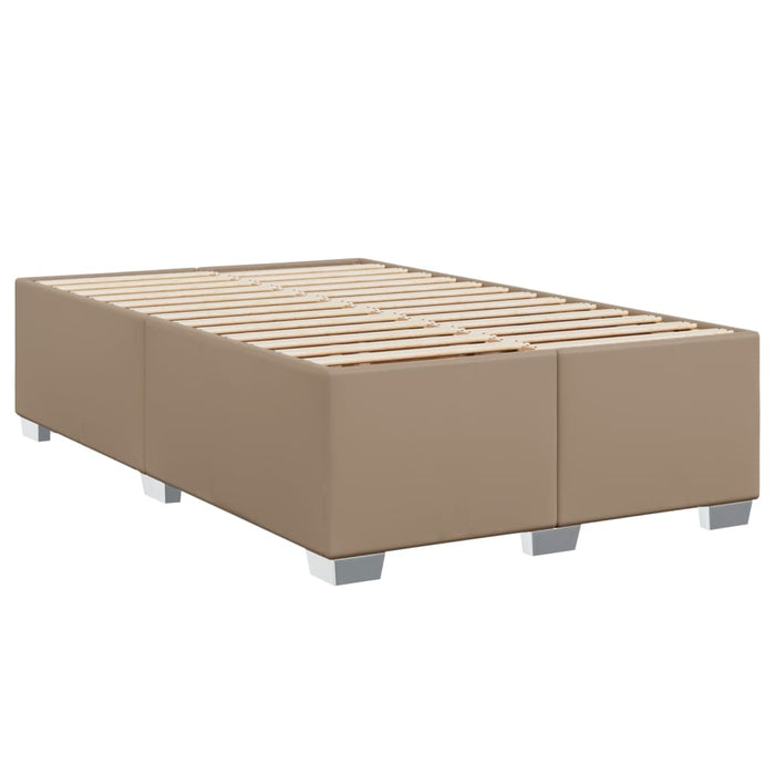 Pat box spring cu saltea, cappuccino, 120x190cm piele ecologică - WALTI WALTI