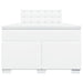 Pat box spring cu saltea, alb, 120x200 cm, piele ecologică - WALTI WALTI