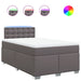 Pat box spring cu saltea, gri, 120x200 cm, piele ecologică - WALTI WALTI