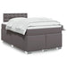 Pat box spring cu saltea, gri, 120x200 cm, piele ecologică - WALTI WALTI