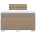 Pat box spring cu saltea, cappuccino, 120x200cm piele ecologică - WALTI WALTI