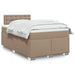 Pat box spring cu saltea, cappuccino, 120x200cm piele ecologică - WALTI WALTI