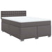 Pat box spring cu saltea, gri, 140x190 cm, piele ecologică - WALTI WALTI
