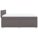 Pat box spring cu saltea, gri, 140x190 cm, piele ecologică - WALTI WALTI