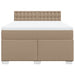 Pat box spring cu saltea, cappuccino, 140x190cm piele ecologică - WALTI WALTI