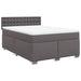Pat box spring cu saltea, gri, 140x200 cm, piele ecologică - WALTI WALTI