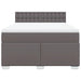 Pat box spring cu saltea, gri, 140x200 cm, piele ecologică - WALTI WALTI