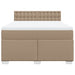 Pat box spring cu saltea, cappuccino, 140x200cm piele ecologică - WALTI WALTI