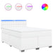 Pat box spring cu saltea, alb, 160x200 cm, piele ecologică - WALTI WALTI