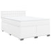 Pat box spring cu saltea, alb, 160x200 cm, piele ecologică - WALTI WALTI