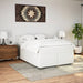Pat box spring cu saltea, alb, 160x200 cm, piele ecologică - WALTI WALTI