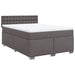 Pat box spring cu saltea, gri, 160x200 cm, piele ecologică - WALTI WALTI