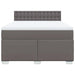 Pat box spring cu saltea, gri, 160x200 cm, piele ecologică - WALTI WALTI